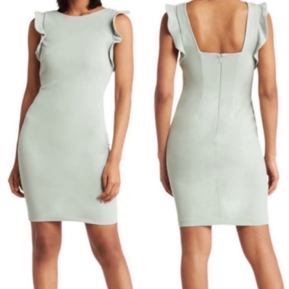 Calvin Klein sheath dress with ruffles